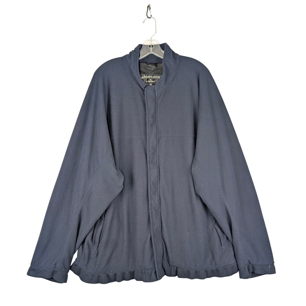 Vintage FootJoy DryJoys Jacket Mens XXL Navy Blue Full Zip Golf Windbreaker